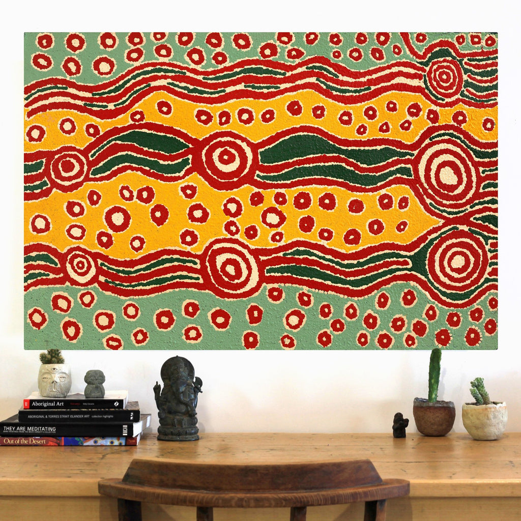Aboriginal Artwork by Jennifer Forbes, Kungkarangkalpa (Seven Sisters Story), 91x61cm - ART ARK®