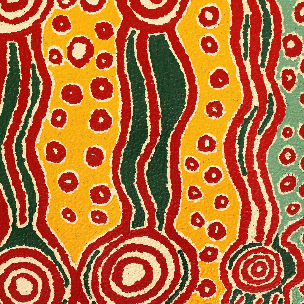 Aboriginal Artwork by Jennifer Forbes, Kungkarangkalpa (Seven Sisters Story), 91x61cm
