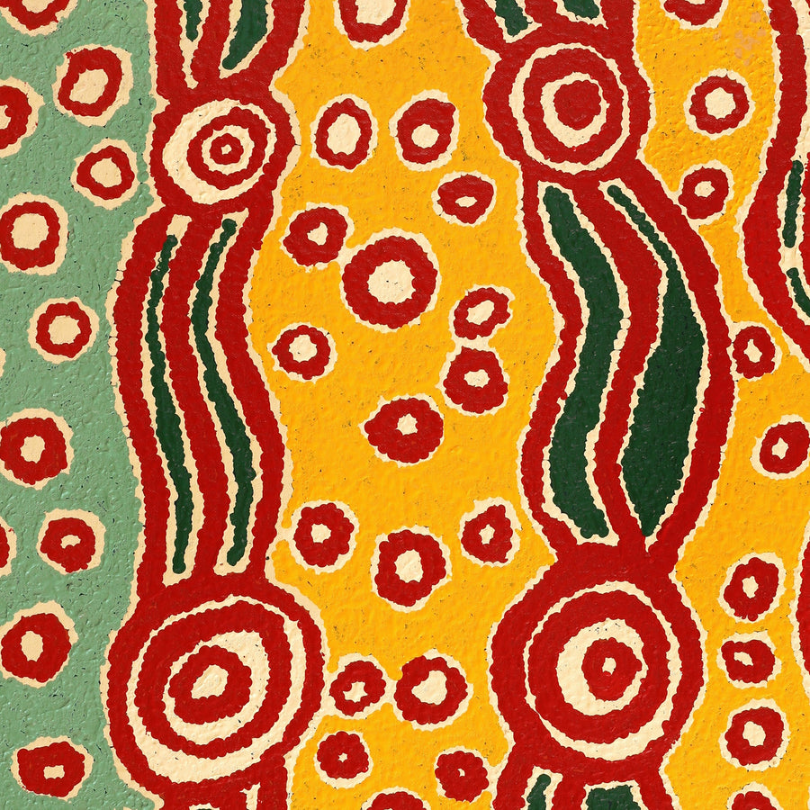 Aboriginal Artwork by Jennifer Forbes, Kungkarangkalpa (Seven Sisters Story), 91x61cm