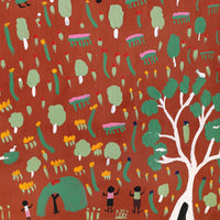 Aboriginal Artwork by Jennifer Forbes, Old days, 91x61cm