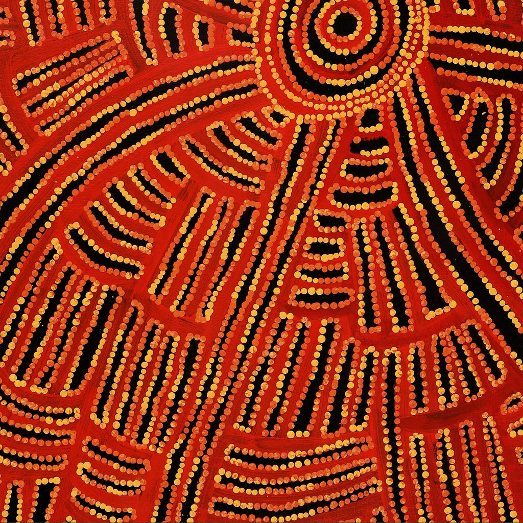 Aboriginal Artwork by Jennifer Mintaya Connelly Ward, Kungkarangkalpa (Seven Sisters Story), 110x91cm