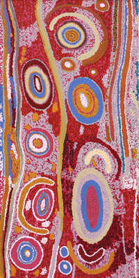 Aboriginal Artwork by Jennifer Mintaya Connelly Ward, Kungkarangkalpa (Seven Sisters Story), 122x61cm