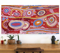 Aboriginal Artwork by Jennifer Mintaya Connelly Ward, Kungkarangkalpa (Seven Sisters Story), 122x61cm