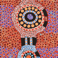 Aboriginal Artwork by Jennifer Napaljarri Lewis, Ngapa Jukurrpa (Water Dreaming) - Puyurru, 107x30cm