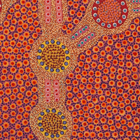 Aboriginal Artwork by Jennifer Napaljarri Lewis, Ngapa Jukurrpa (Water Dreaming) - Puyurru, 122x61cm