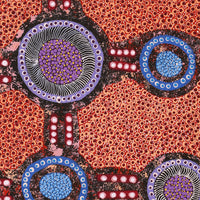Aboriginal Artwork by Jennifer Napaljarri Lewis, Ngapa Jukurrpa (Water Dreaming) - Puyurru, 122x61cm