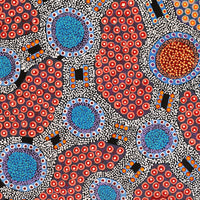 Aboriginal Artwork by Jennifer Napaljarri Lewis, Ngapa Jukurrpa (Water Dreaming) - Puyurru, 122x61cm