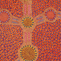 Aboriginal Artwork by Jennifer Napaljarri Lewis, Ngapa Jukurrpa (Water Dreaming) - Puyurru, 122x61cm