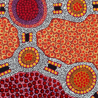Aboriginal Artwork by Jennifer Napaljarri Lewis, Ngapa Jukurrpa (Water Dreaming) - Puyurru, 76x61cm