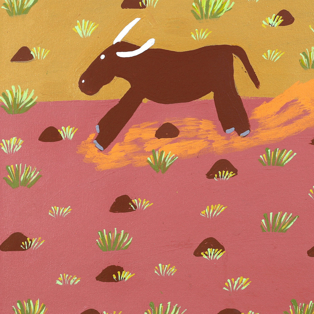 Aboriginal Artwork by Jill Daniels, Cowboy, 60x45cm