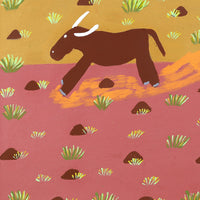Aboriginal Artwork by Jill Daniels, Cowboy, 60x45cm