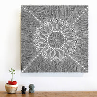 Aboriginal Artwork by Jocelyn Napanangka Frank, Lukarrara Jukurrpa, 46x46cm