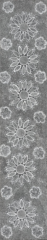 Aboriginal Artwork by Jocelyn Napanangka Frank, Yurrampi Jukurrpa (Honey Ant Dreaming), 152x30cm