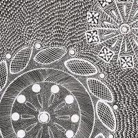 Aboriginal Artwork by Jocelyn Napanangka Frank, Yurrampi Jukurrpa (Honey Ant Dreaming), 46x46cm
