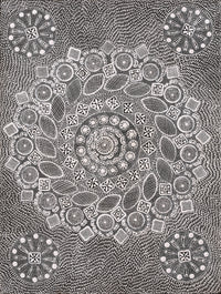 Aboriginal Artwork by Jocelyn Napanangka Frank, Yurrampi Jukurrpa (Honey Ant Dreaming), 61x46cm
