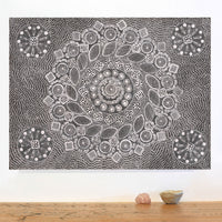 Aboriginal Artwork by Jocelyn Napanangka Frank, Yurrampi Jukurrpa (Honey Ant Dreaming), 61x46cm