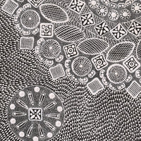 Aboriginal Artwork by Jocelyn Napanangka Frank, Yurrampi Jukurrpa (Honey Ant Dreaming), 61x46cm