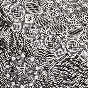 Aboriginal Art by Jocelyn Napanangka Frank, Yurrampi Jukurrpa (Honey Ant Dreaming), 61x46cm - ART ARK®