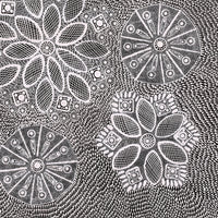 Aboriginal Artwork by Jocelyn Napanangka Frank, Yurrampi Jukurrpa (Honey Ant Dreaming), 61x61cm