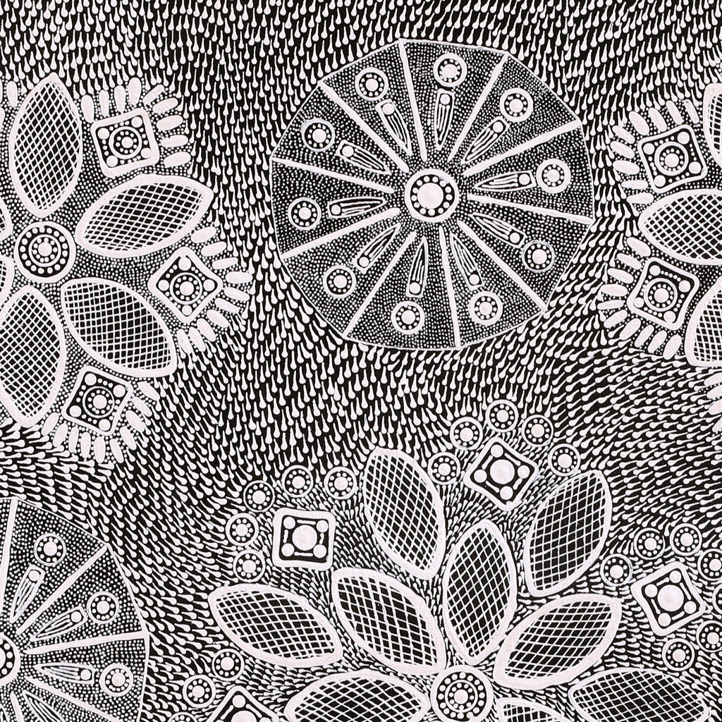 Aboriginal Artwork by Jocelyn Napanangka Frank, Yurrampi Jukurrpa (Honey Ant Dreaming), 61x61cm