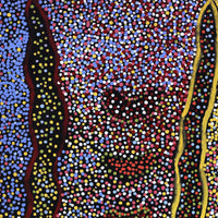 Aboriginal Artwork by Joshua Jungarrayi Brady, The Seven Sisters - Anangu Pitjantjatjara Yankunytjatjara Jukurrpa, 61x30cm