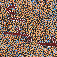 Aboriginal Artwork by Joshua Jungarrayi Brady, The Seven Sisters - Anangu Pitjantjatjara Yankunytjatjara Jukurrpa, 61x46cm