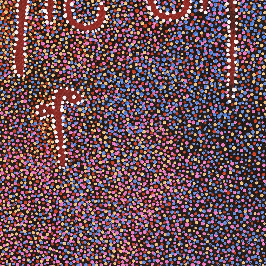 Aboriginal Artwork by Joshua Jungarrayi Brady, The Seven Sisters - Anangu Pitjantjatjara Yankunytjatjara Jukurrpa, 91x46cm