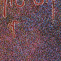 Aboriginal Artwork by Joshua Jungarrayi Brady, The Seven Sisters - Anangu Pitjantjatjara Yankunytjatjara Jukurrpa, 91x46cm