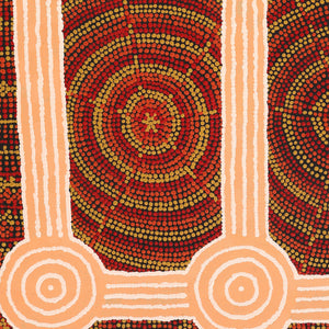 Aboriginal Art by Josiah Jupurrurla Walker, Yarla Jukurrpa (Bush Potato Dreaming) - Cockatoo Creek, 91x61cm - ART ARK®