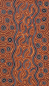 Aboriginal Artwork by Joy Napangardi Michaels, Lappi Lappi Jukurrpa, 107x61cm