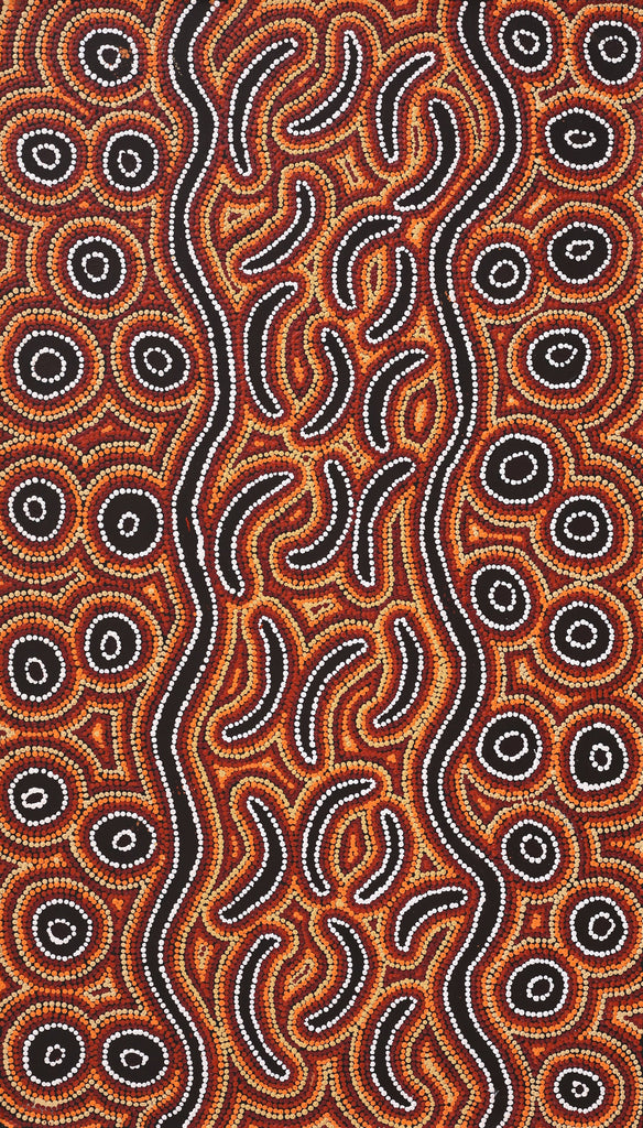 Aboriginal Artwork by Joy Napangardi Michaels, Lappi Lappi Jukurrpa, 107x61cm - ART ARK®