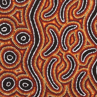 Aboriginal Artwork by Joy Napangardi Michaels, Lappi Lappi Jukurrpa, 107x61cm