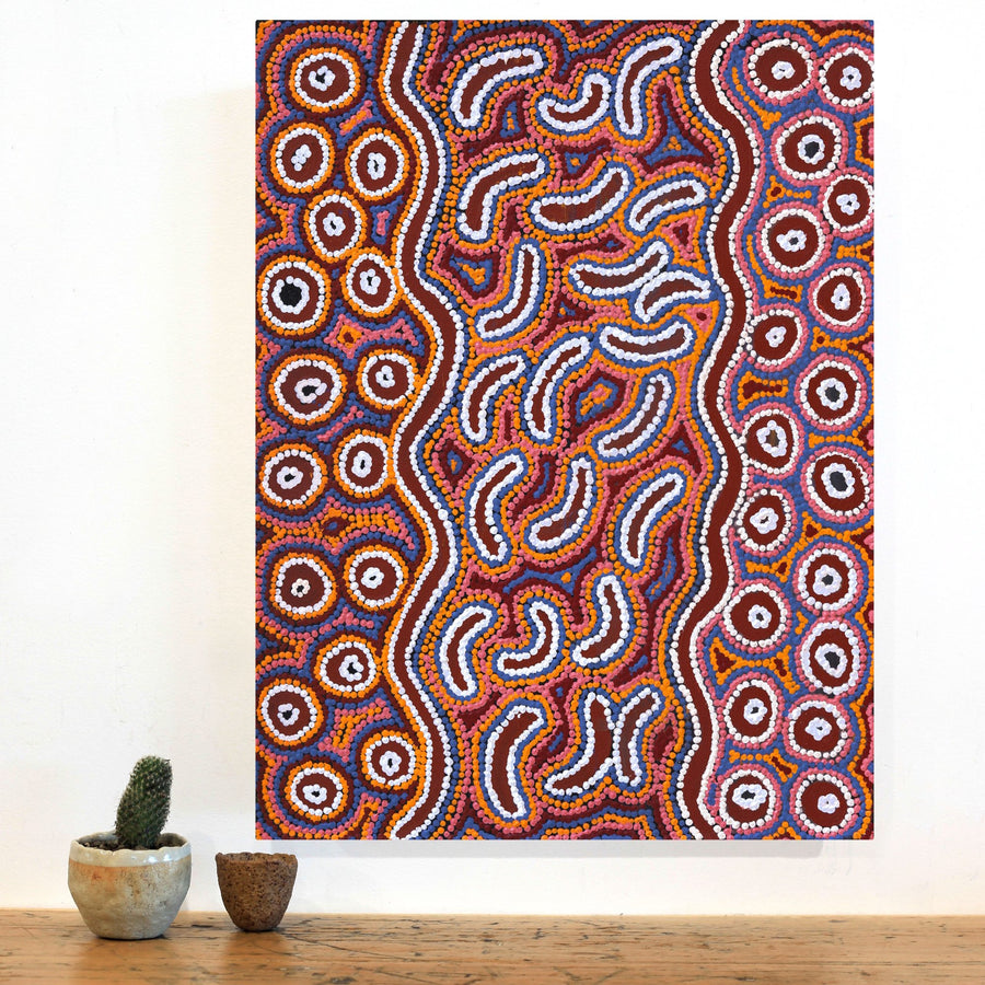 Aboriginal Artwork by Joy Napangardi Michaels, Lappi Lappi Jukurrpa, 61x46cm