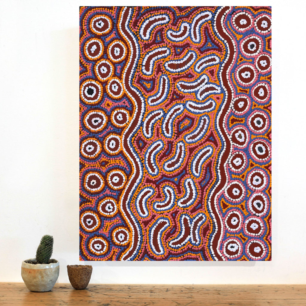 Aboriginal Art by Joy Napangardi Michaels, Lappi Lappi Jukurrpa, 61x46cm - ART ARK®