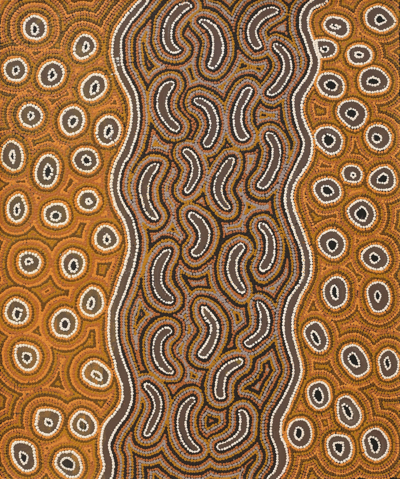 Aboriginal Artwork by Joy Napangardi Michaels, Lappi Lappi Jukurrpa, 91x76cm