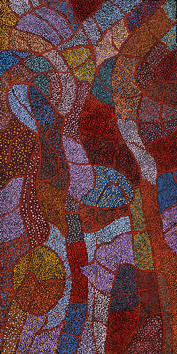 Aboriginal Artwork by Judy Miller, Ninuku Tjukurpa, 122x61cm