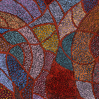 Aboriginal Art by Judy Miller, Ninuku Tjukurpa, 122x61cm - ART ARK®