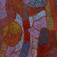 Aboriginal Artwork by Judy Miller, Ninuku Tjukurpa, 122x61cm