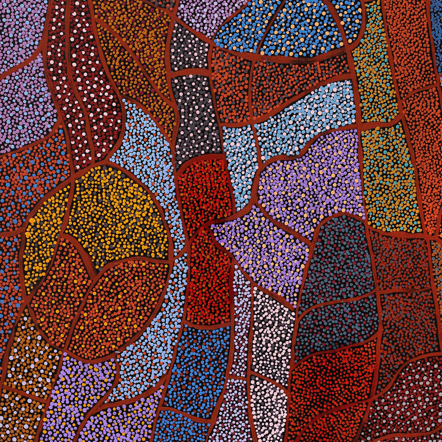 Aboriginal Artwork by Judy Miller, Ninuku Tjukurpa, 122x61cm