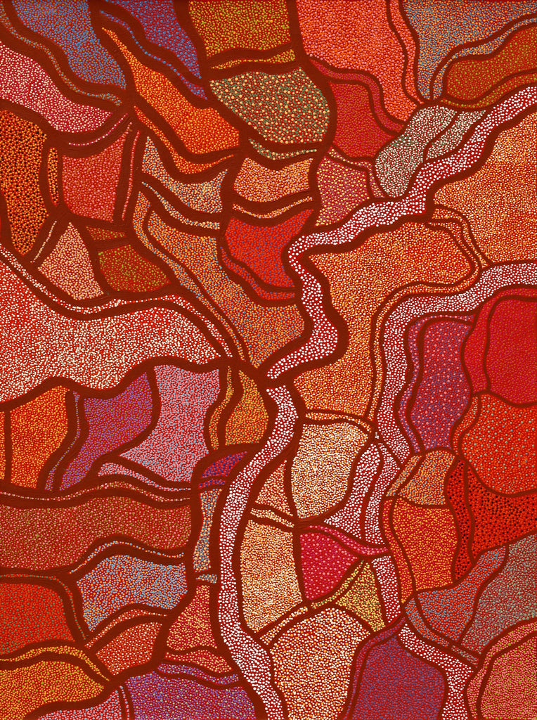 Aboriginal Artwork by Judy Miller, Ninuku Tjukurpa, 122x91cm