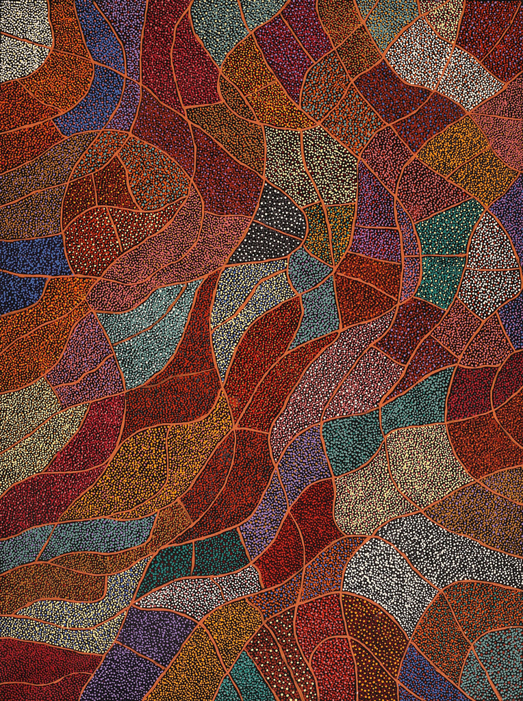 Aboriginal Artwork by Judy Miller, Ninuku Tjukurpa, 122x91cm