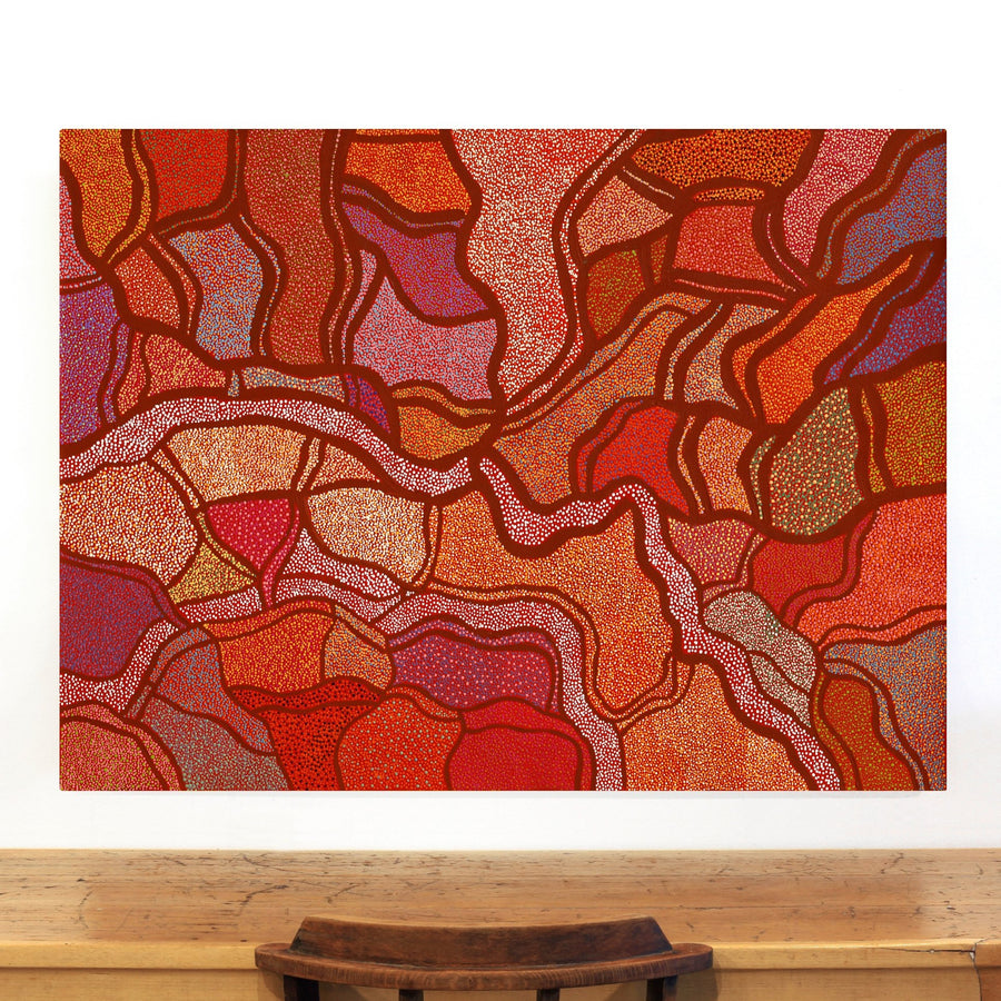 Aboriginal Artwork by Judy Miller, Ninuku Tjukurpa, 122x91cm