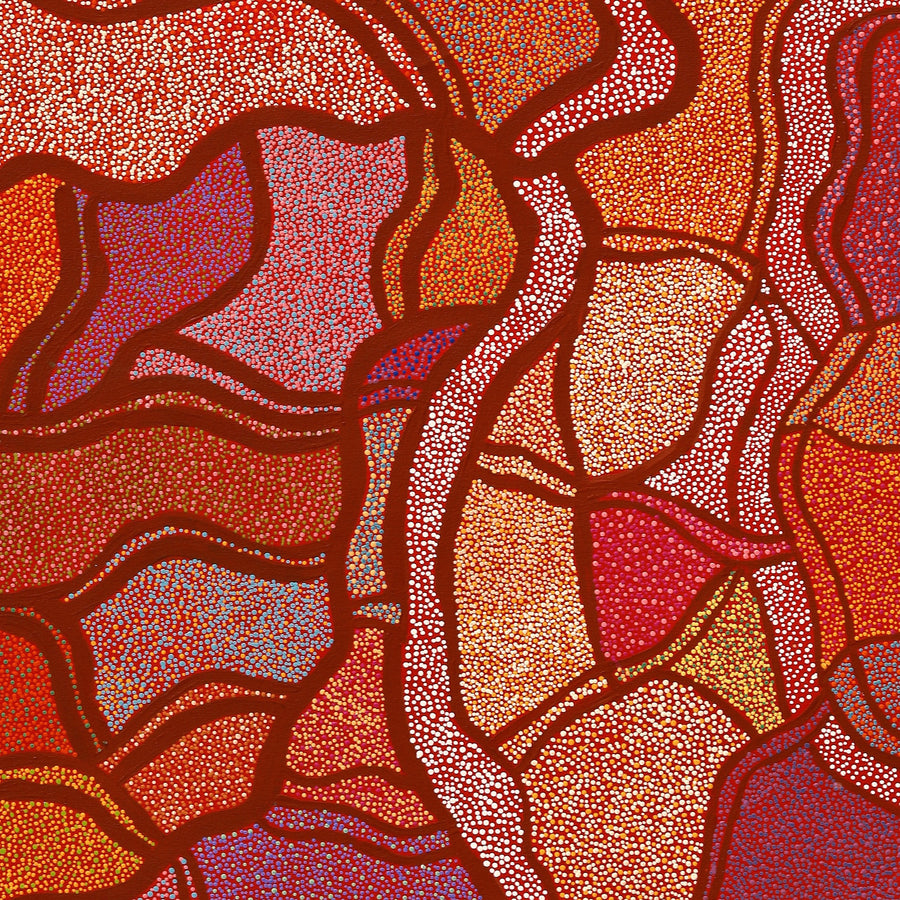 Aboriginal Artwork by Judy Miller, Ninuku Tjukurpa, 122x91cm