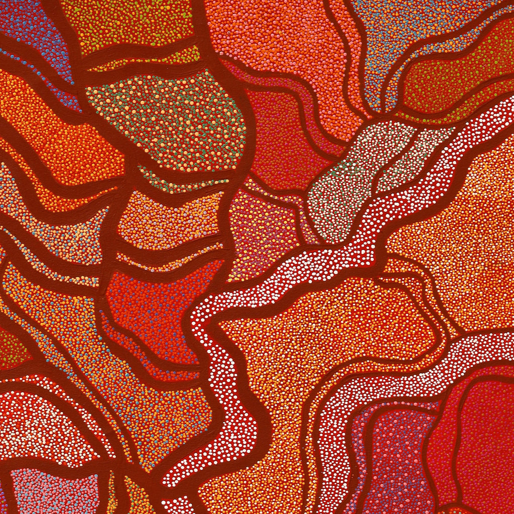 Aboriginal Art by Judy Miller, Ninuku Tjukurpa, 122x91cm - ART ARK®