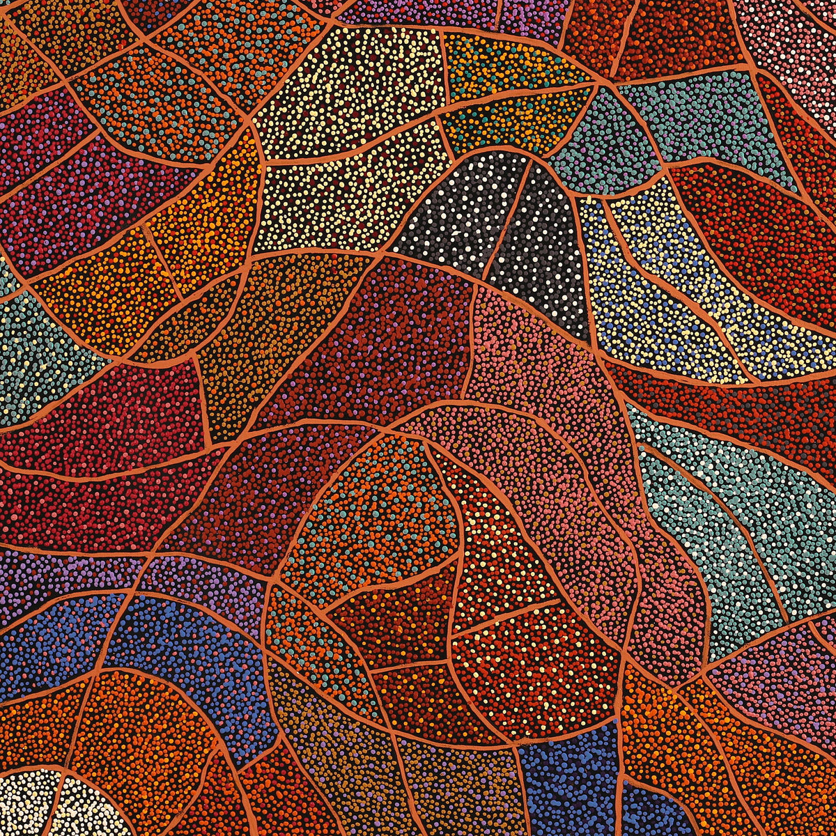 Aboriginal Art by Judy Miller, Ninuku Tjukurpa, 122x91cm - ART ARK®