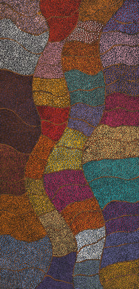 Aboriginal Artwork by Judy Miller, Ninuku Tjukurpa, 127x61cm