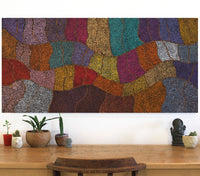 Aboriginal Artwork by Judy Miller, Ninuku Tjukurpa, 127x61cm