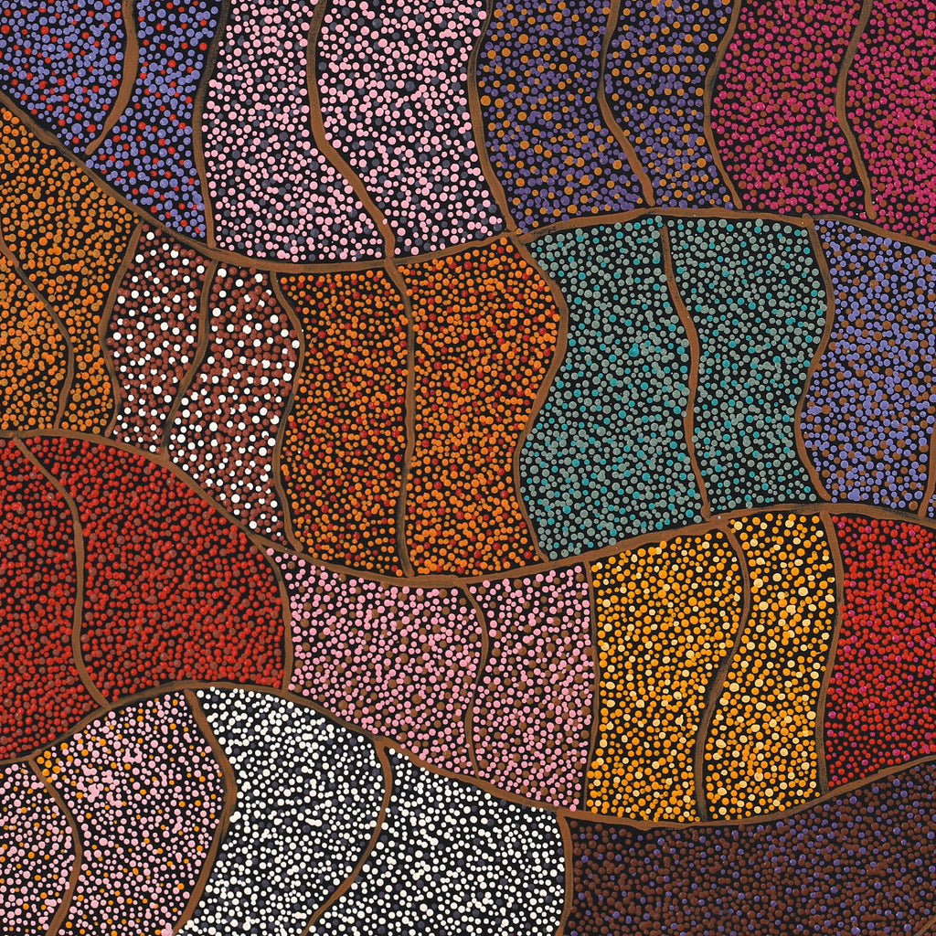 Aboriginal Artwork by Judy Miller, Ninuku Tjukurpa, 127x61cm