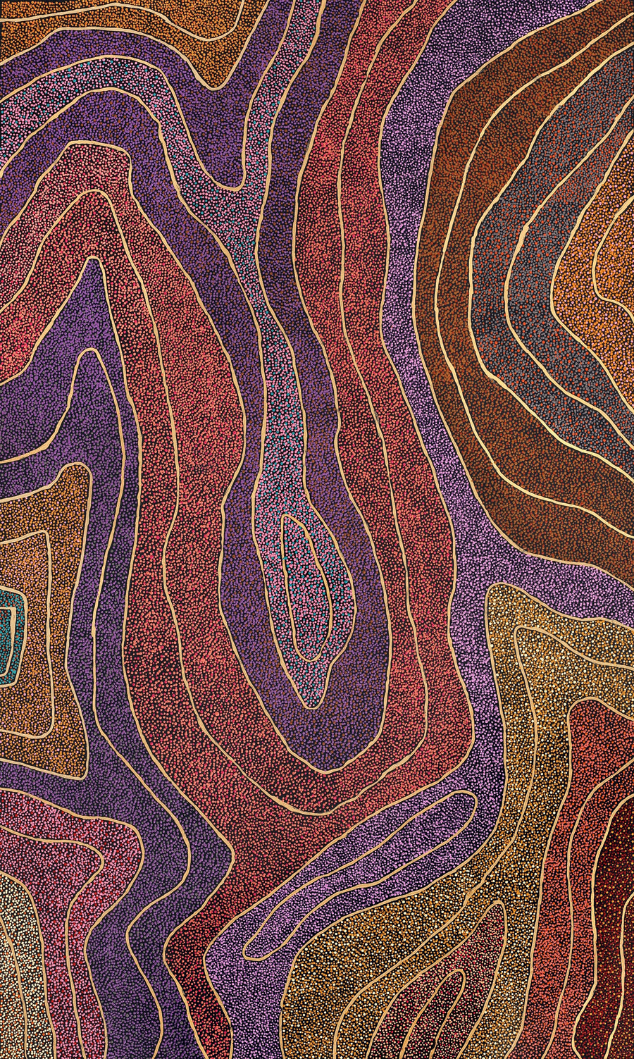 Aboriginal Artwork by Judy Miller, Ninuku Tjukurpa, 152x91cm
