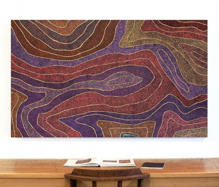 Aboriginal Artwork by Judy Miller, Ninuku Tjukurpa, 152x91cm